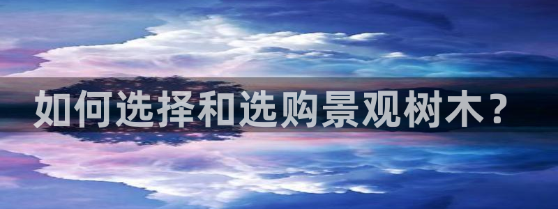 摩根士丹利娱乐银行:如何选择和选购景观树木?